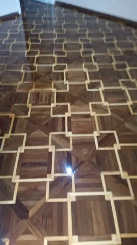 Trabalho de restauração de piso de madeira — Raspadora Taco Brilho Caçapava